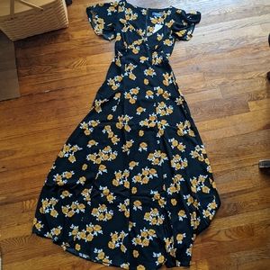 Modcloth Floral Maxi Dress